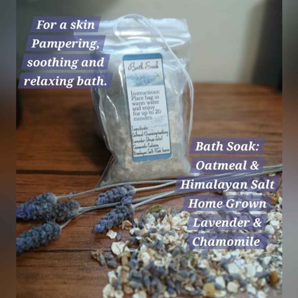 Set of 5 Soothing Bath Soaks HAND CRAFTED